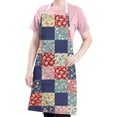 thumbnail image 5 of Pioneer Flower Floral Print Pattern Apron for Women and Men, Cotton Linen Waterproof with Pockets, Adjustable, 33x27 Inch for Kitchen, Gardening, BBQ, Salon, 5 of 6