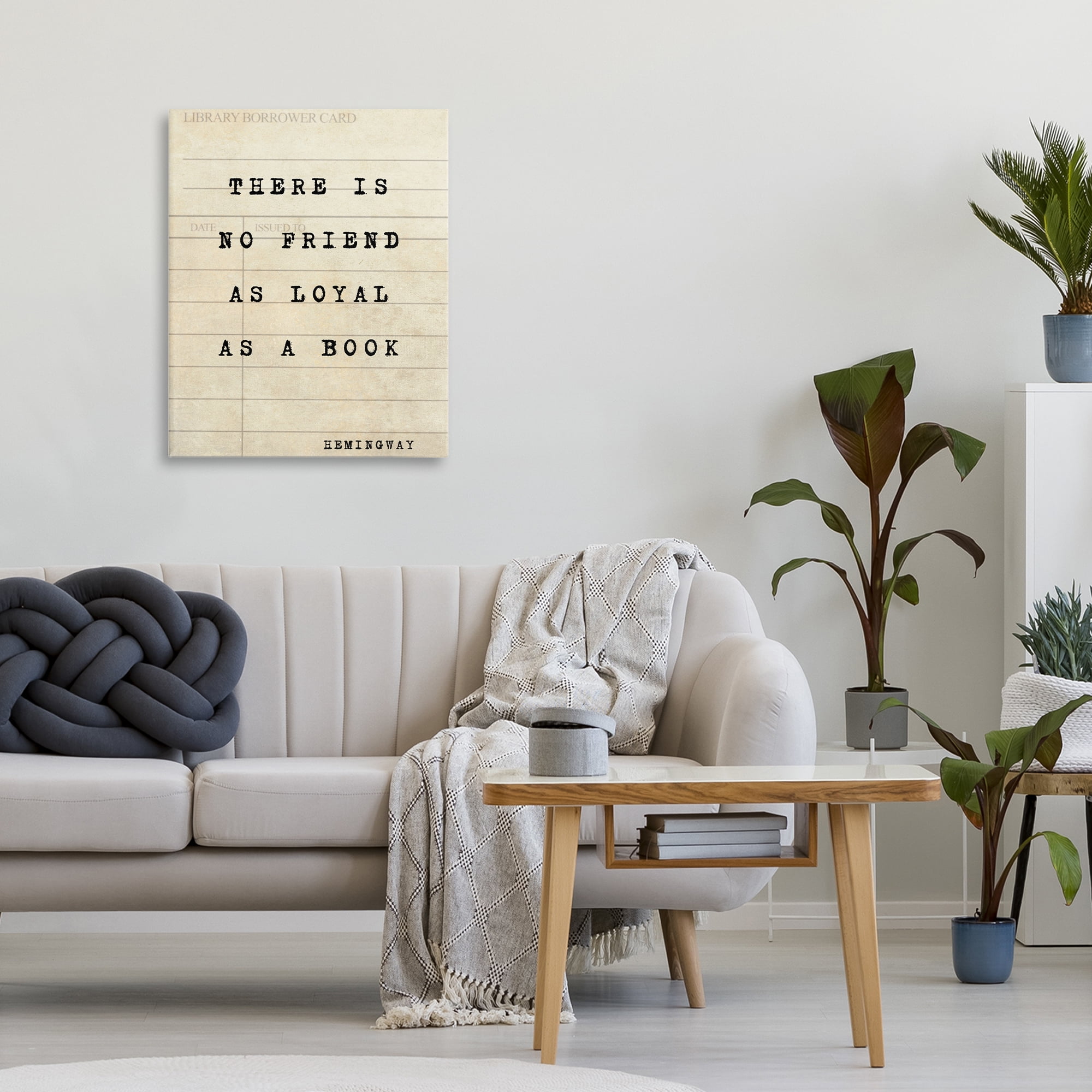 Stupell Industries No Friend As Loyal As A Book Canvas Wall Art, design by Julia Frost
