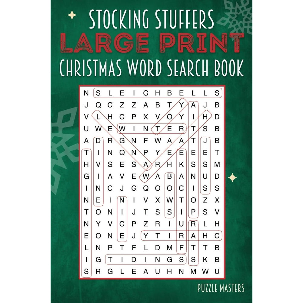 stocking stuffers large print christmas word search puzzle book a