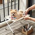 thumbnail image 4 of Yhmxh Foldable Dog Grooming Hammock with Stand for Small Dogs & Cats, Portable Foldable Dog Cat Wash Stand with Breathable Mesh Surface, Pet Grooming Support Rack for Pet Bathing, 4 of 6
