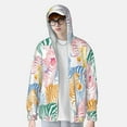 thumbnail image 2 of Balery Zebra Colourful Sudadera ligera de manga larga con capucha y protección solar UPF 50+ para hombre y mujer, ideal para pesca y running-XX-Large, 2 of 7
