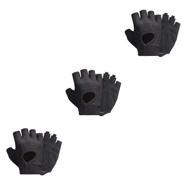 maskred 1 Pair Sports Gloves Outdoor Cycling Fishing Halffinger Summer Breathable Mitts Riding Protection Mittens Hand Protector Black S 3Set