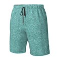 thumbnail image 4 of Fotbe Teal Green Glitter Trajes de Baño Estampados para Hombre, Shorts de Verano de Secado Rápido, Ropa de Playa, Bañadores-X-Large, 4 of 6
