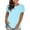 Blue, variant on WTXUE T-Shirts Short Sleeve, Crew Neck Shirts for Women's Cotton Shirts Loose Shirts T Shirts Loose Tops Solid | Casual for Women Blue XXL