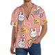thumbnail image 1 of Fotbe Rabbit So Cute Camisa Estampada de Manga Corta para Hombre, Casual de Verano, Estilo Playero, Sin Arrugas-4X-Large, 1 of 5