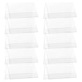 thumbnail image 2 of 10pcs Clear Plastic Name Tent Holders V-shaped Table Tent Cards Name Plate Holder Desk Sign Frame for Conference Meetings and Events, 2 of 7