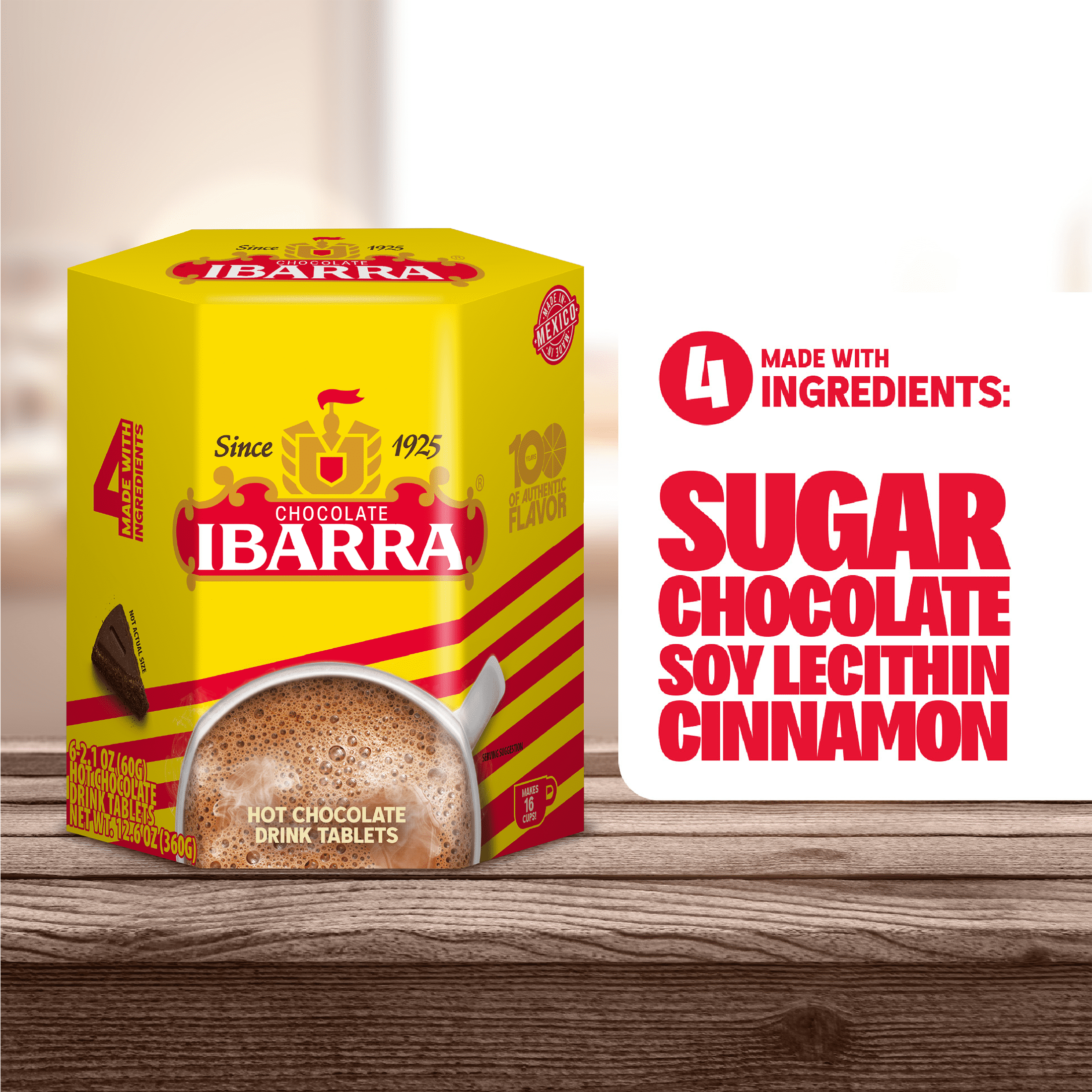(3 pack) Ibarra Hot Chocolate Mix, Mexican Chocolate, 12.6 oz, 1 Count