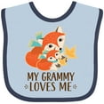 thumbnail image 3 of Inktastic My Grammy Loves Me Fox Boys or Girls Baby Bib, 3 of 4