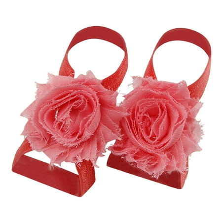 

Youmylove 1 Pairs Solid Chiffon Flower Barefoot Sandals Feet Accessories For Baby Girls Newborns Infants Toddlers Kids Toddler Infant Prewalker