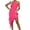 Pink, variant on Women's Halter Slim Fit Bodycon Long Dress Sleeveless Sheer Mesh Irregular Rosette Party Dress