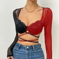 thumbnail image 2 of Cathalem Full-Coverage Underwire Bra Comfort Cushion Strap Wirefree Full Coverage Large Bust Non-Padded Bra,Red L, 2 of 4