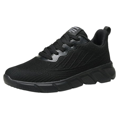 Fauean Womens Sneakers Comfortable and Lightweight Lace up Shoes Versatile Daily Wear Black Size 38