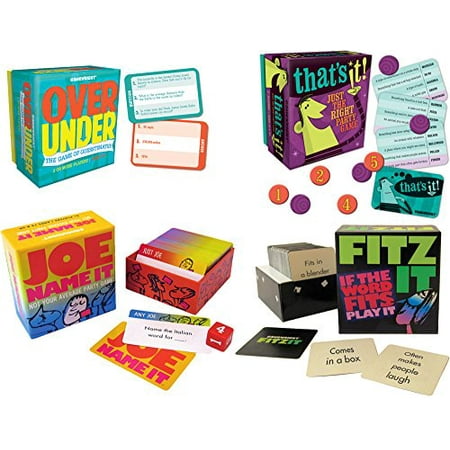 - Port-A-Party, Portable Party Games Gift Set: Over/Under - The Game of Guesstimates, Joe Name It, That's It! Just The Right Party Game, Fitz it