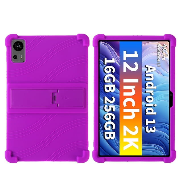 Case For Blackview Tab 18 Tablet Safe Shockproof Silicone Stand Cover Purple Blackview Tab 18