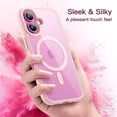 thumbnail image 6 of JETech Magnetic Case for iPhone 16 6.1-Inch Compatible with MagSafe, Shockproof Phone Bumper Cover, Solid Color Matte TPU Frame, Anti-Scratch Clear Back (Pink), 6 of 6