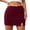 Red, variant on Womens Skort Stretch Pencil Skirt with Side Slit Zipper High Waist Bodycon Slim Fit Solid Blue L