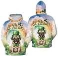 thumbnail image 3 of Happy St. Patrick’s Day Pug with Green Hat Shamrocks Rainbow All Over Print 3D Hoodie Unisex Merch Hoodies Dog Lover Gifts - 03007, 3 of 6