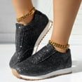 thumbnail image 2 of Wovix Women Glitter Sparkly Fashion Sneakers Shiny Casual Shoes Bling Sequin Concert Low Cut Shoes Trendy Streetwear Daily, 2 of 7