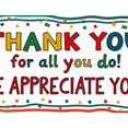 thumbnail image 4 of Colorful Design Thank You Banner Decorative Pattern Appreciation Sign for Office Event Employee Recognition Party Decoration, 4 of 8