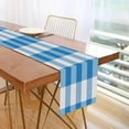 thumbnail image 7 of GZHJMY Blue Plaid Table Runner Machine Washable Polyester Table Runner Rectangle Reversible Dresser Scarves Table Decor 13 x 90 Inch, 7 of 7