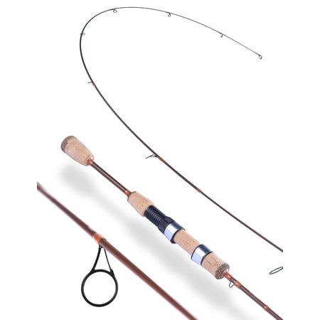 Trout&panfish Ultralight Fishing Rod 2 Pcs - Trout Crappie Panfish Micro Spinning Rods Brown Carbon Fiber Blank Cork Handle For Beginners 5 6 /6 /6 6 /7