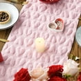 thumbnail image 6 of Snfy Soft Plush Faux Fur Jacquard Heart Valentine's Day Table Runner, Seasonal Kitchen Dining Table Decoration for Home Party Decor 13x72 Inch,Pink, 6 of 8