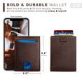 thumbnail image 6 of Serman Brands RFID Blocking Bifold | Slim Genuine Leather | Minimalist Front Pocket Wallets for Men | Texas Brown, 6 of 7