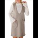 thumbnail image 1 of Vestido Corto de Punto Liso Sin Mangas con Cuello en V y Bolsillos para Mujer Flor Gris S, 1 of 10