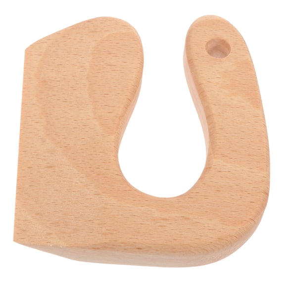 OUNONA Toddler Safe Kitchen Knives Set, Wooden Toy Knives for Kids, Child Safe Play Cooking Tools, Khaki Color, 1 Set