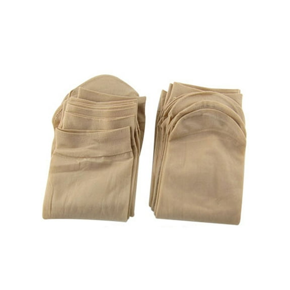 Women's Elastic Cuffs Ankle Socks 10 Pair - Comfortable and Stylish for Daily Wear Beige