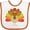 White and Orange, variant on Inktastic Thanksgiving Pilgrim Turkey Holiday Boys or Girls Baby Bib