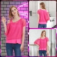 thumbnail image 4 of 80s Costumes Women Casual Costumes Fishnet Neon T-Shirt 2PCS, 4 of 7