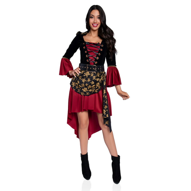 Afname Scorch binding Wonderland Women's Halloween Pirate Captain Fancy Dress Costume for Adult,  Small - Walmart.com