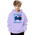 thumbnail image 4 of Kids Boys Girls 100 Days of School Sweatshirt - Letter Print Long Sleeve Preppy Back to School Hoodie, 4 of 4