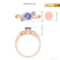 thumbnail image 6 of ANGARA Natural Tanzanite and Diamond Twisted Vine Ring in 14K Rose Gold for Women (Size-6mm) | December Birthstone, Birthday, Anniversary, Jewelry Gift for Women | Natural Tanzanite Ring, 6 of 11