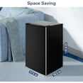 thumbnail image 6 of GGTB 3.2 Cu. Ft. Compact Single-Door Fridge with Mini Freezer - Adjustable Thermostat, Reversible Hinge, Black - Perfect for Apartments, Dorms & Offices, 6 of 7