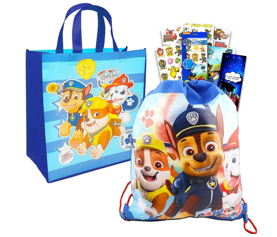 Paw Patrol Tote Bag Bundle ~ Two Large Paw Patrol Bags For Boys, Girls ...