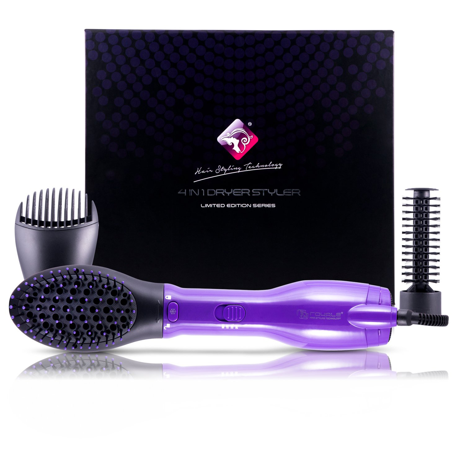 Royale Black 4 in 1 Hair Blower Brush set 35094f39-d79c-425a-aef4-  main image 4