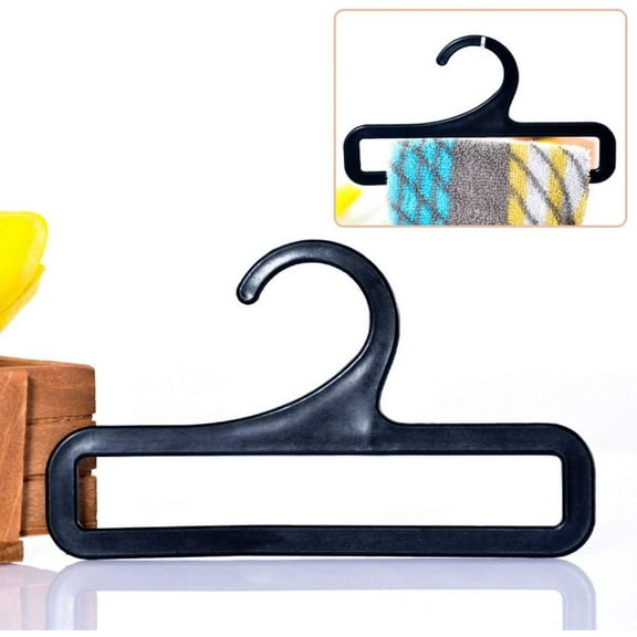(Pack of 50 Plastic Hangers,Towel/Scarf/Legging Hangers, 13.5cm/5.3" - Black