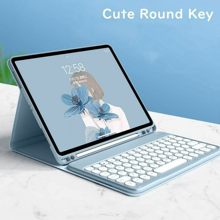 Ipad 10th Generation 10.9 « Keyboard Case Cute Round Key Color Keyboard  Sans Fil Détachable Bt Clavier Cover pour Ipad 10 10.9-inch