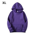 thumbnail image 2 of Chandail à Capuchon Coton Unisexe Chandail à Capuche Absorbant la Sueur Chandail à Capuchon Absorbant Chandail Chauffant Chandail Chauffant Chandail à Capuchon, Violet, TG, 2 of 7