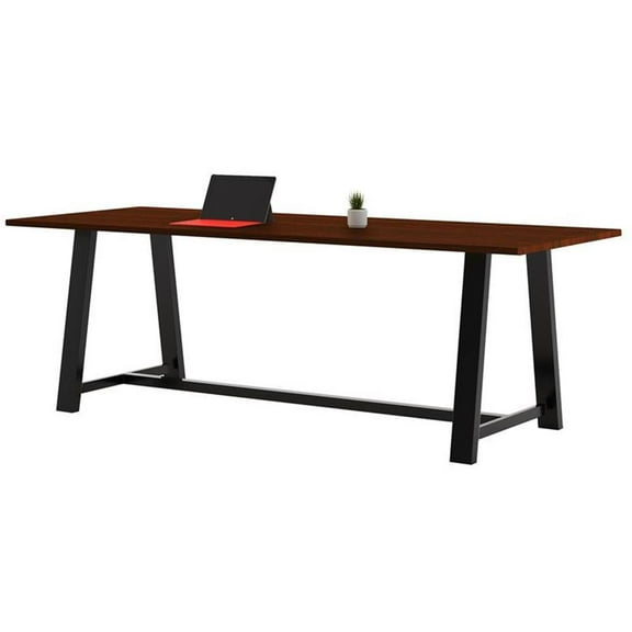 Pemberly Row 3.5 x 10 FT Conference Table in Mahogany - Standard Height