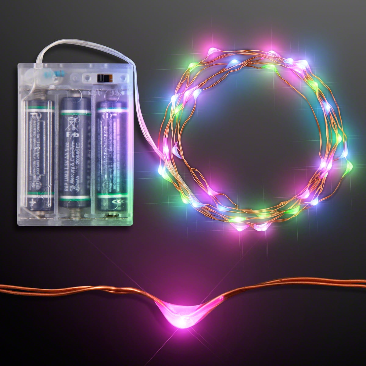 FlashingBlinkyLights 76" LED Battery Operated Craft String Lights