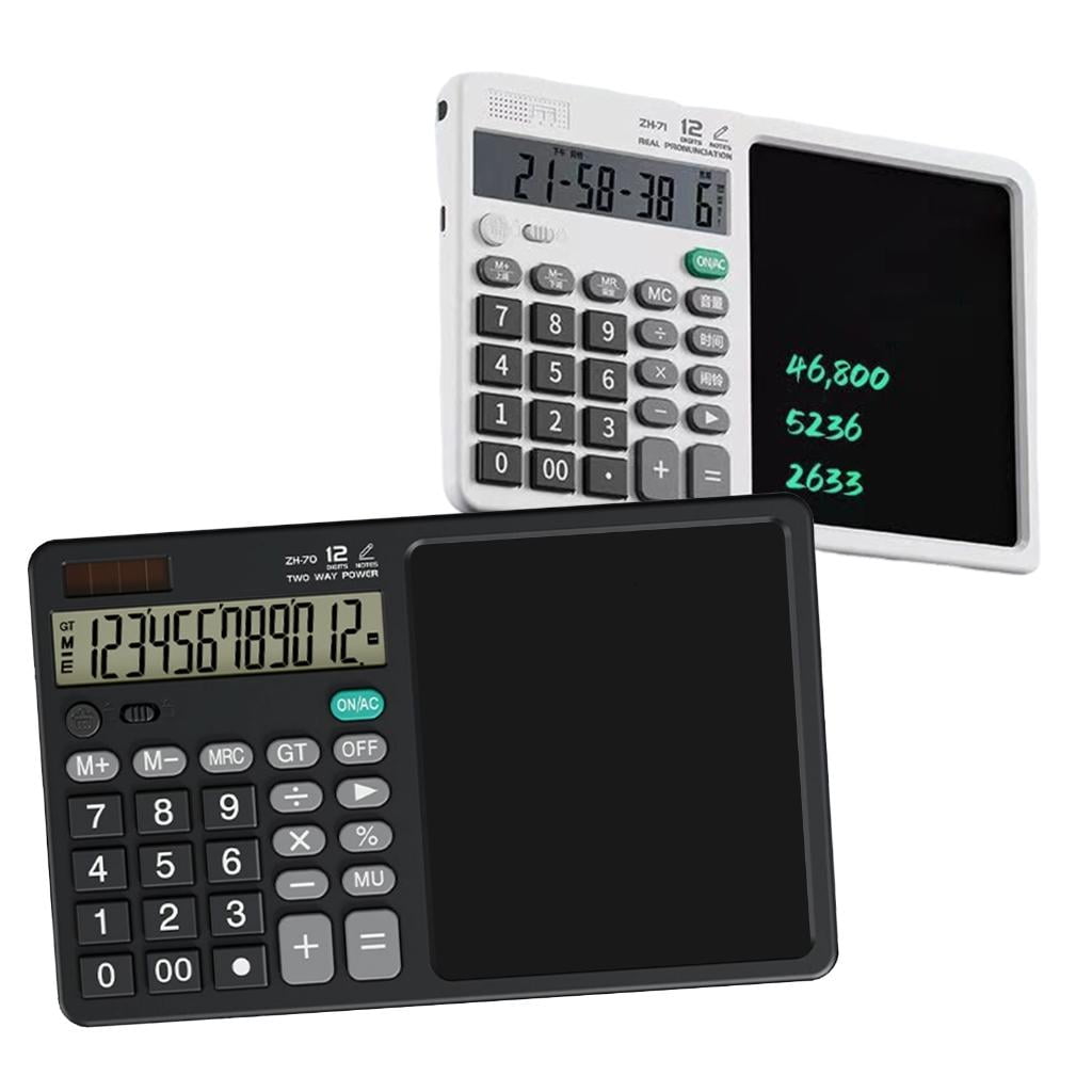 Rechargeable Calculator And Writing Tablets Big Screen Double Energy Silents Portable For Work Study