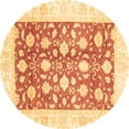 thumbnail image 1 of Ahgly Company Indoor Round Oriental Brown Traditional Area Rugs, 7' Round, 1 of 4