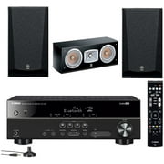 Yamaha 5.1-Channel Wireless Bluetooth 4K A/V Home Theater Receiver + Yamaha Natural Sound Bookshelf & Center Channel Home Theater Speakers