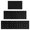 Black White Moon, variant on Black White Star Moon Pattern Kitchen Rugs Sets Of 3,Kitchen Runner Rugs Non Skid Washable,Decorative Kitchen Floor Mats for Kitchen,Sink,Laundry,17"x30" 17"x47" 17"x59"