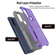 thumbnail image 5 of For Motorola Moto G pure/ G Power (2022) Case, 2 in 1 Hard PC Phone Case for Moto G pure/ G Power（2022）, Takfox Rubber & Rugged Shockproof Full Body Protection Case Cover,Purple, 5 of 7