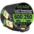 thumbnail image 1 of Cable Ethernet GearIt Cat7 para exteriores, 250 pies, SFTP, 10 Gbps, resistente al agua, 1 of 8