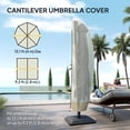 thumbnail image 4 of Outsunny Outdoor Offset Umbrella Cover for 10-13ft Umbrella, Beige & Coffee, 4 of 10